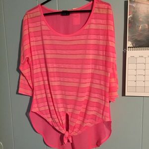 Ladies sheer back dress shirt